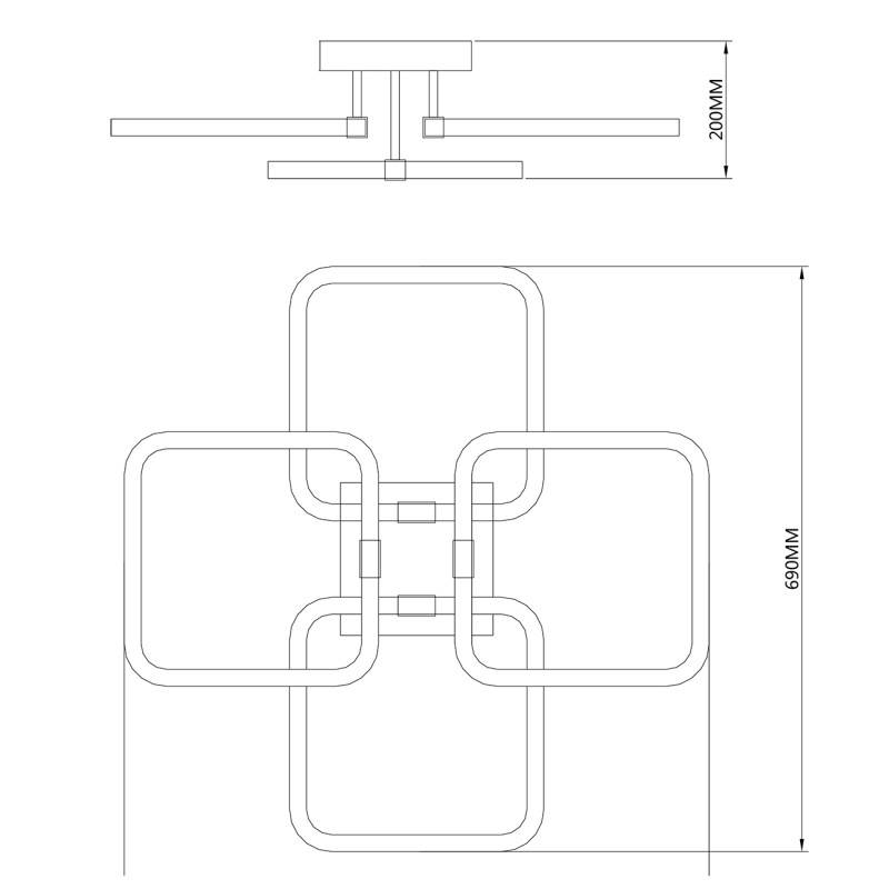 Накладная люстра Escada 10279/4LED