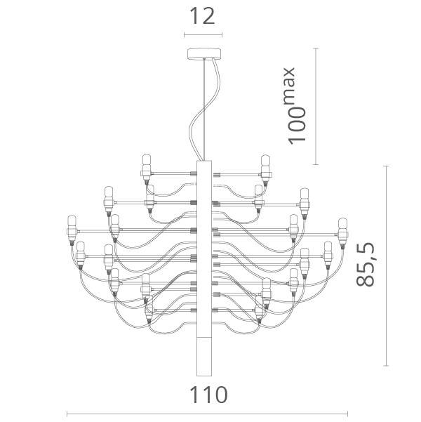 Подвесная люстра Divinare 8030/02 LM-50