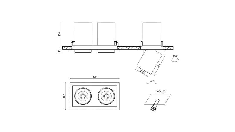 Спот DesignLed SPL-SQ2-12-WW
