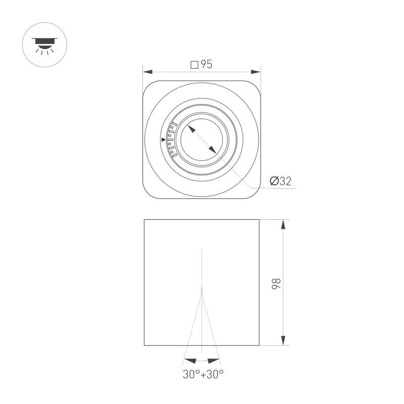 Накладной светильник Arlight 055749