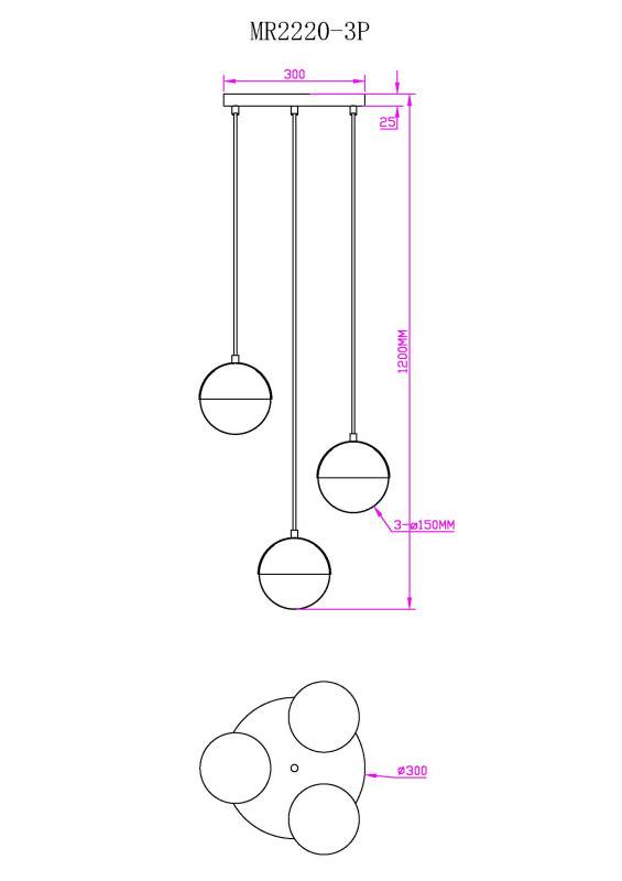 Подвесной светильник MyFar MR2220-3P