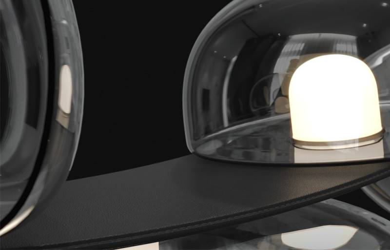 Накладной светильник Crystal Lux BOSQUE SP7 L3000 BLACK/TRANSPARENT