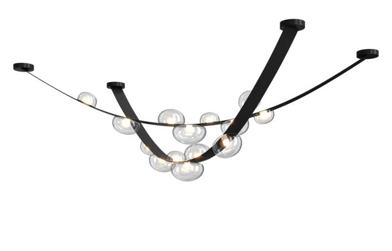 Накладной светильник Crystal Lux BOSQUE SP7 L3000 BLACK/TRANSPARENT