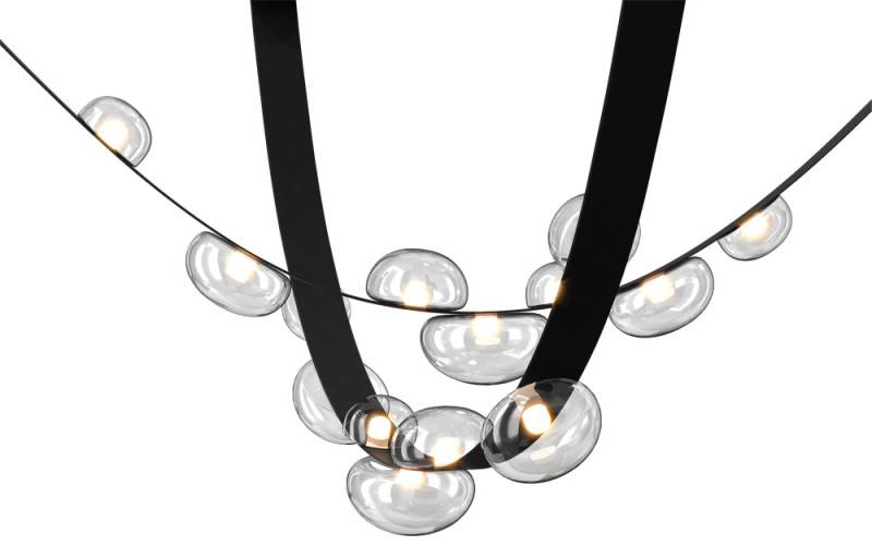 Накладной светильник Crystal Lux BOSQUE SP7 L3000 BLACK/TRANSPARENT