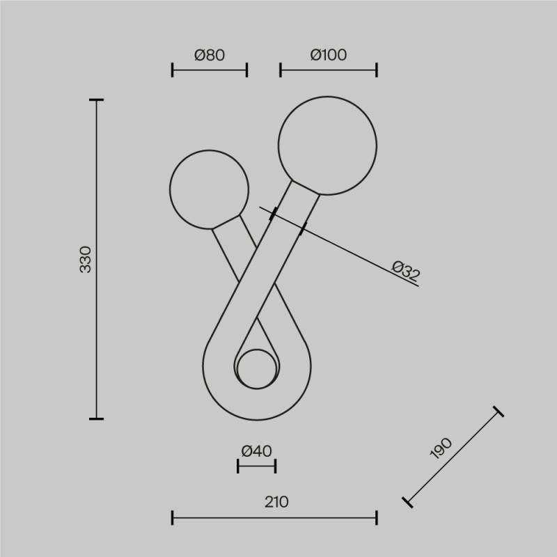 Бра Maytoni MOD476WL-02BS