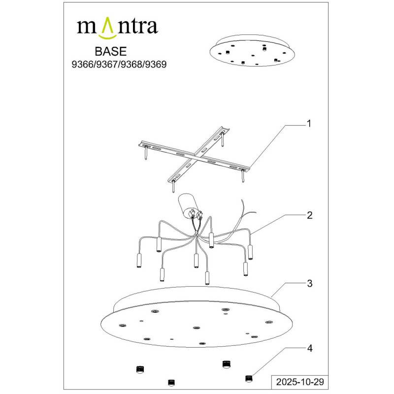 Подвесной светильник Mantra 9369+9220 (8L)