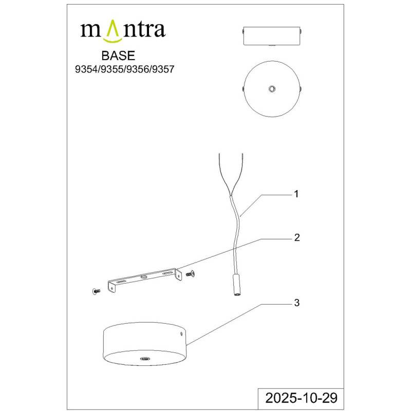 Подвесной светильник Mantra 9357+9240 (1L)