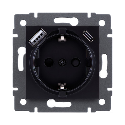 Розетка KOLLINGER REA-004BK