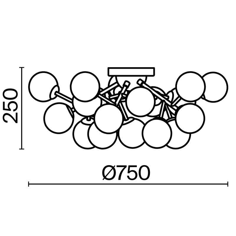 Накладная люстра Maytoni MOD545CL-20B