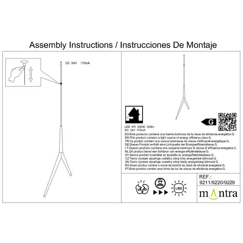 Подвесной светильник Mantra 9229