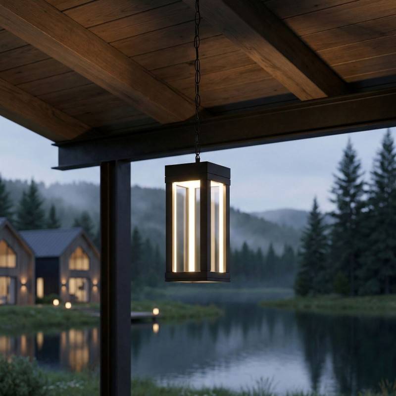 Подвесной уличный светильник Elektrostandard 1528 Frame 3000K чёрный