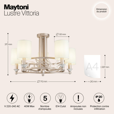 Люстра на штанге Maytoni H004CL-05BG