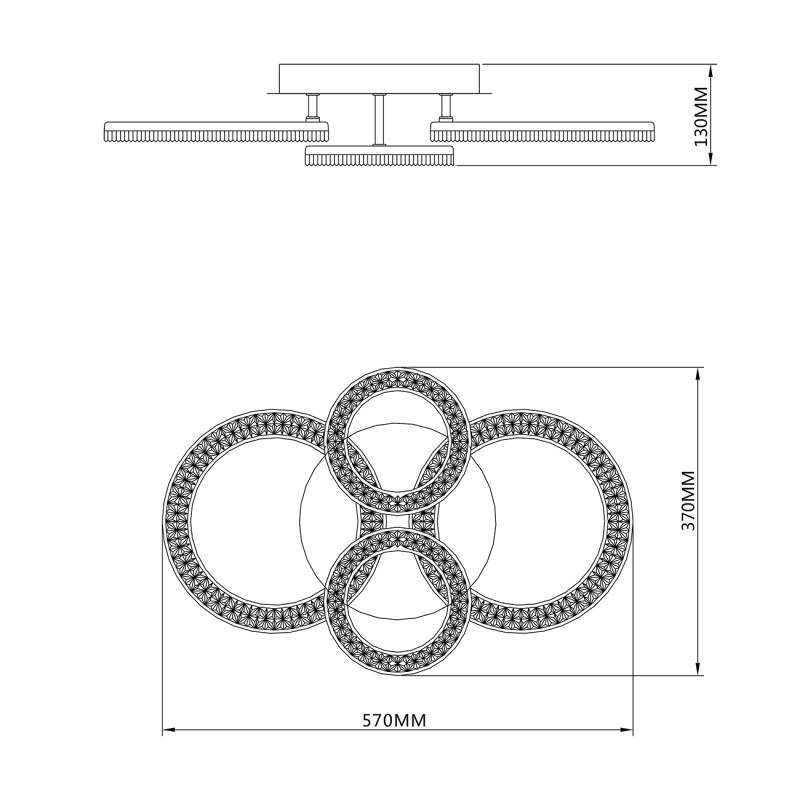 Накладная люстра Escada 10281/4LED