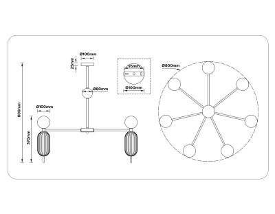 Люстра на штанге Ambrella Light LH53106