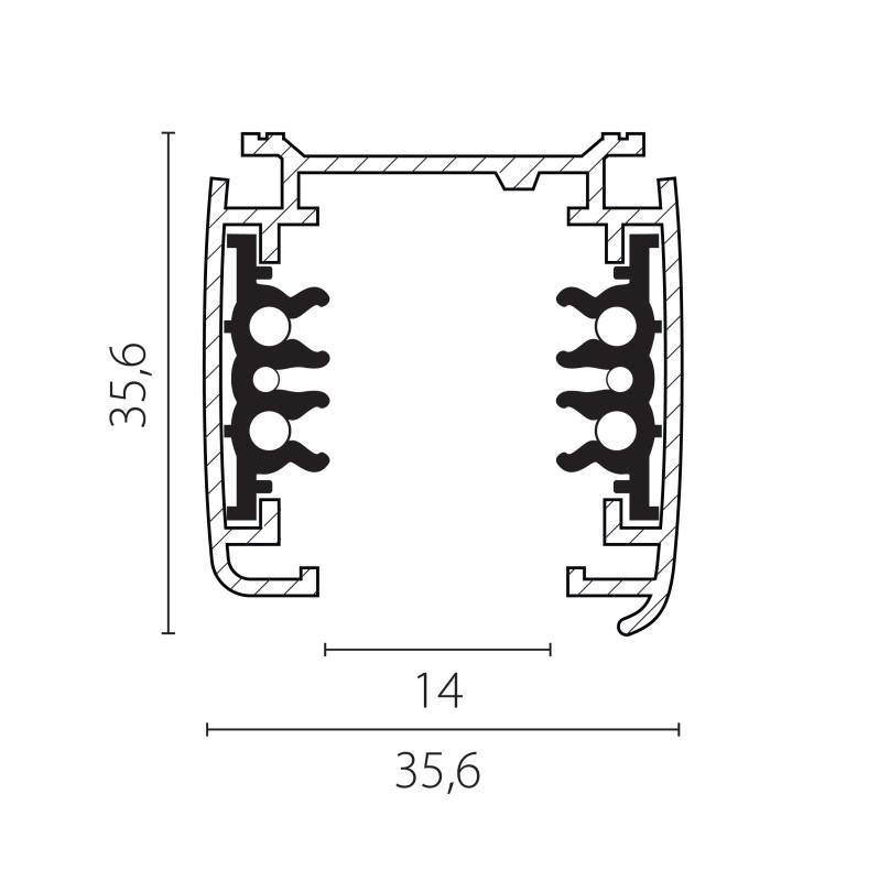 Шинопровод Lightstar 504025-DALI