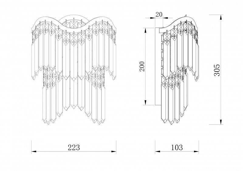 Бра Maytoni DIA201WL-02G