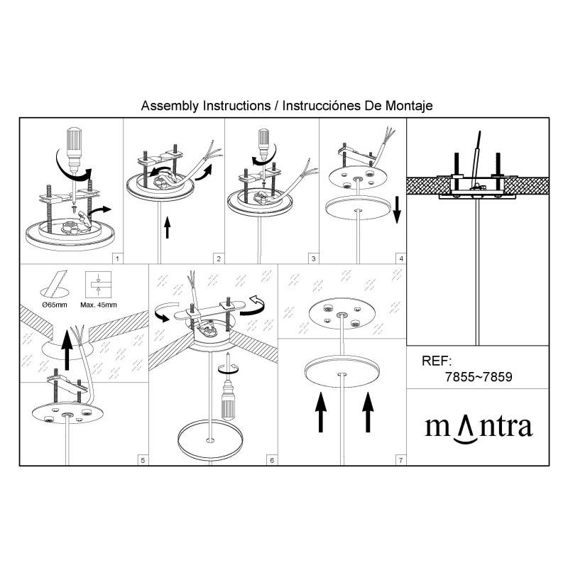 Подвесной светильник Mantra 8251+7856
