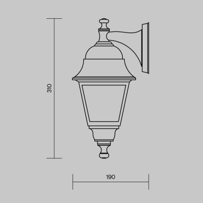 Светильник настенный Maytoni O003WL-01B