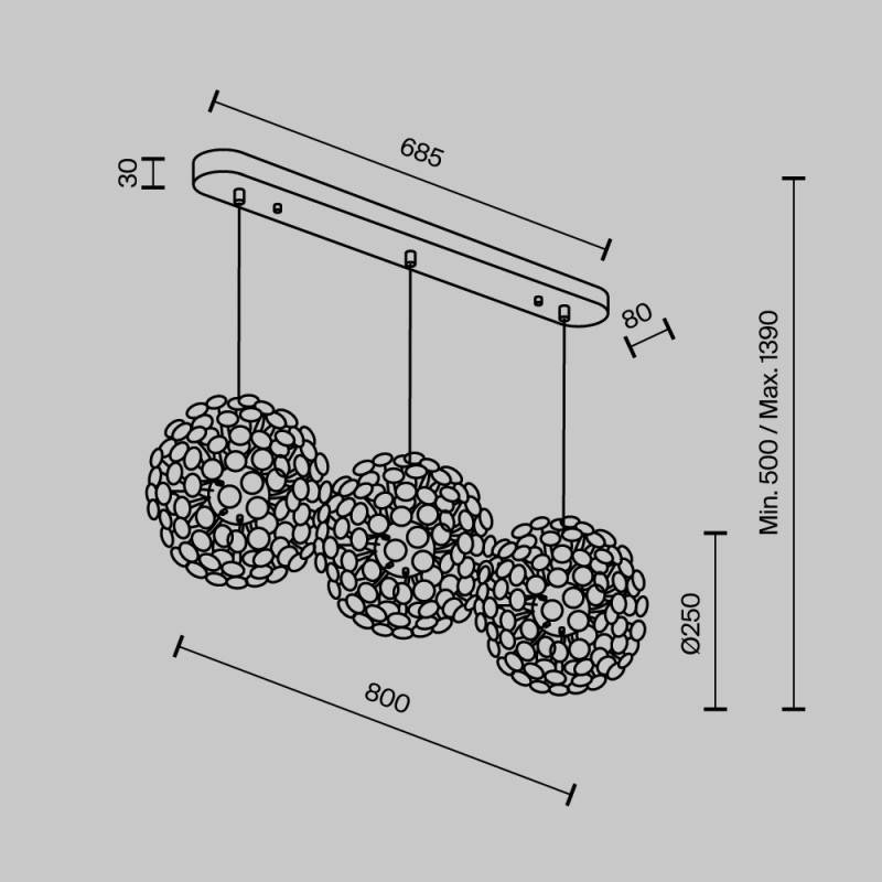 Подвесной светильник MODELUX MS.9029.18R GD