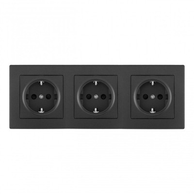 Розетка Arte Milano SET06-3-40-1x3 black