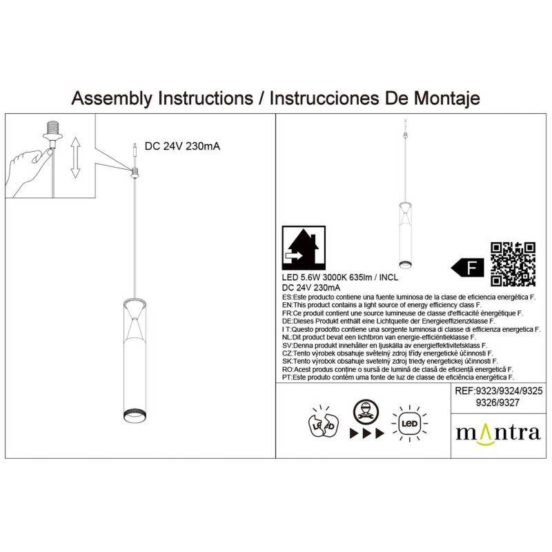 Подвесной светильник Mantra 9324