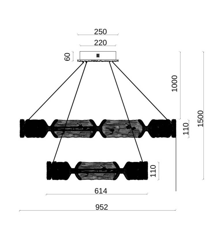 Подвесная люстра Fluorite FL1050-10P