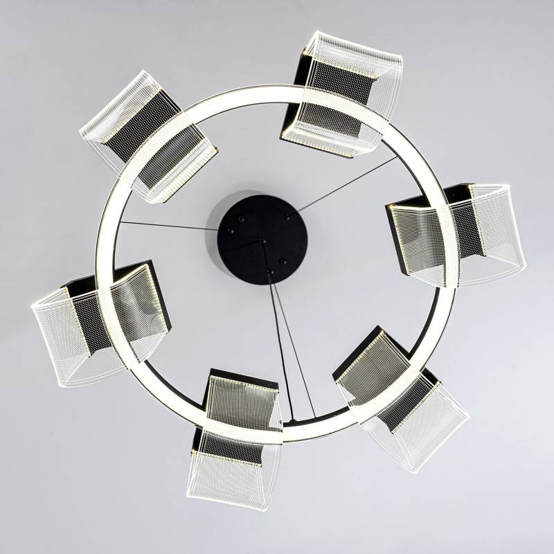 Подвесная люстра LED4U L7707-600 BK