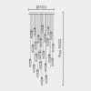 Каскадная люстра MODELUX ML.89180.25 BS