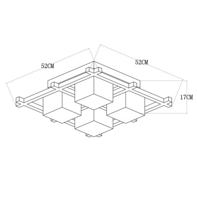Накладная люстра ARTE Lamp A8252PL-4BR