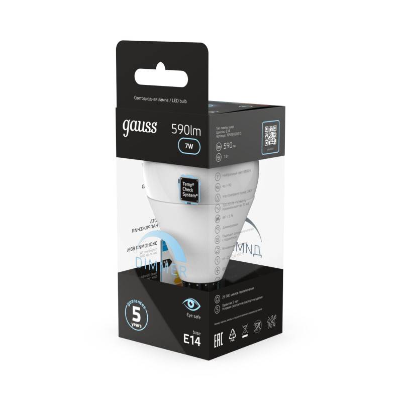 Светодиодная лампа Gauss 105101207-D