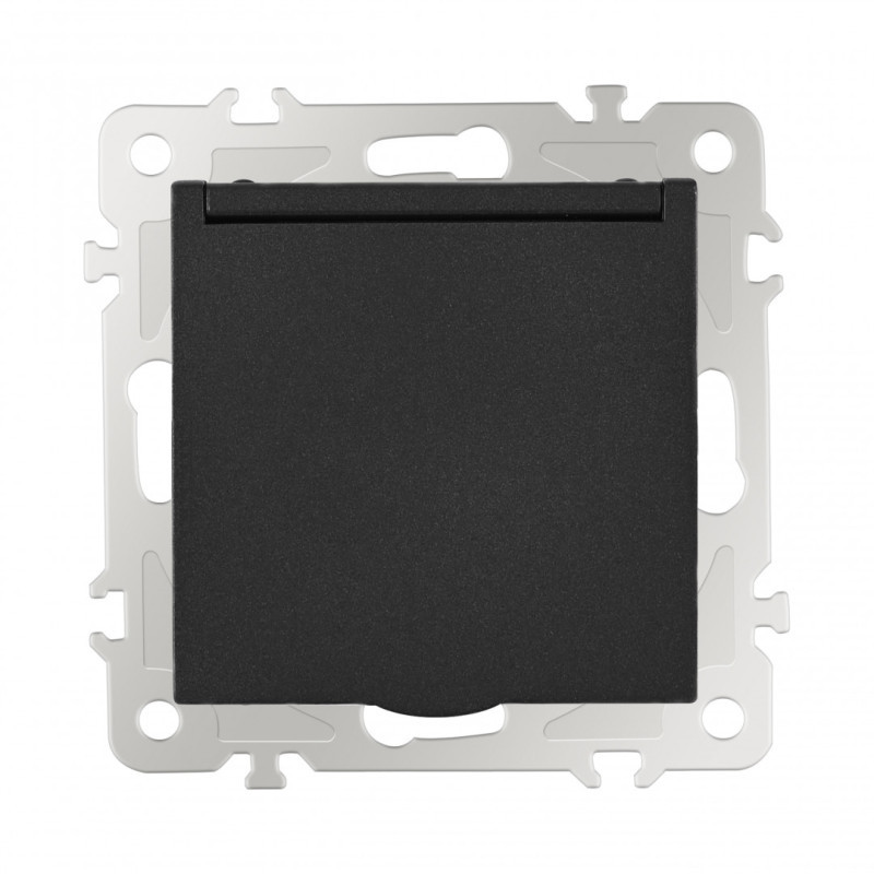 Розетка Arte Milano 206.41-1.black