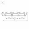 Профиль накладной Arlight PHS-3X-2000 ANOD 013209