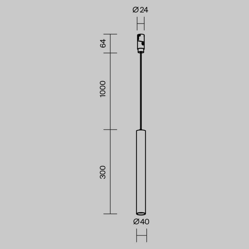 Светильник на шине Maytoni Technical TR210-1-5W3K-M-B