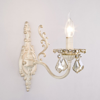 Бра Eurosvet 3281/1 белый с золотом/тонированный хрусталь Strot