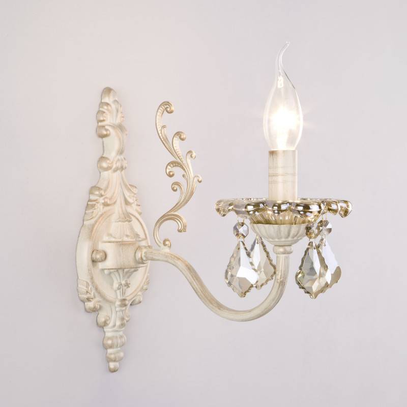 Бра Eurosvet 3281/1 белый с золотом/тонированный хрусталь Strot