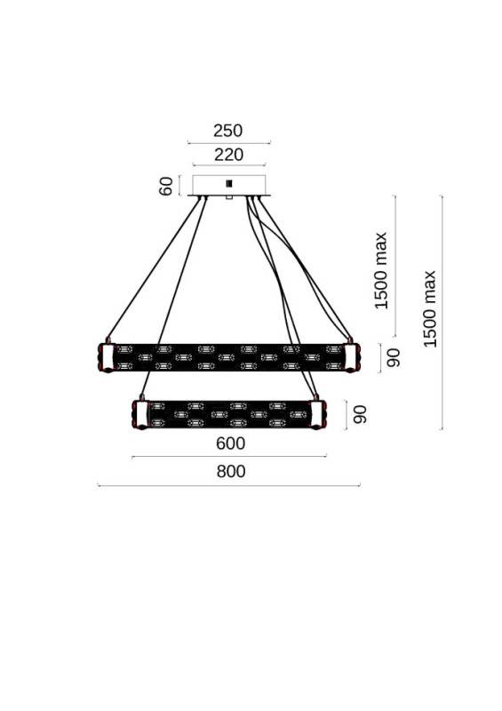 Подвесная люстра Fluorite FL1051-20P