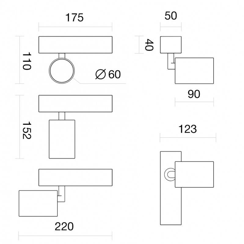 Спот LeDron SAGITONY S60 White
