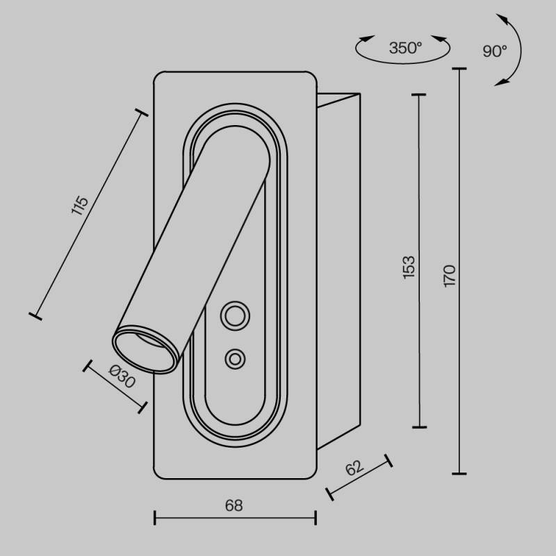 Бра Maytoni MOD495WL-L3B3K
