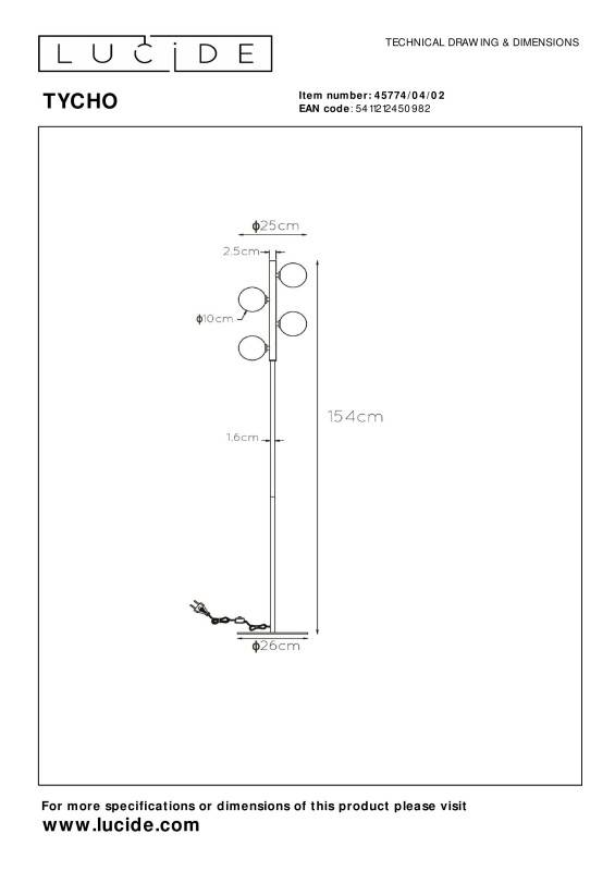 Торшер LUCIDE 45774/04/02