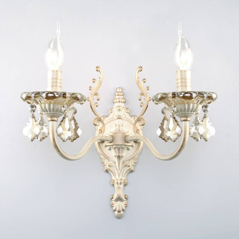 Бра Eurosvet 3281/2 белый с золотом/тонированный хрусталь Strot