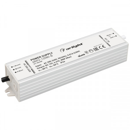 Блок питания Arlight ARPV 80W, 12V, IP67, Металл ARPV-12080-B