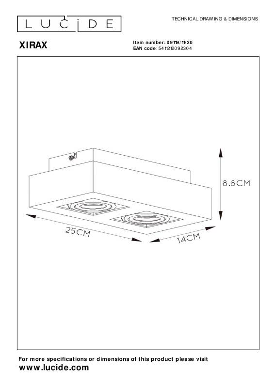 Накладной светильник LUCIDE 09119/11/30
