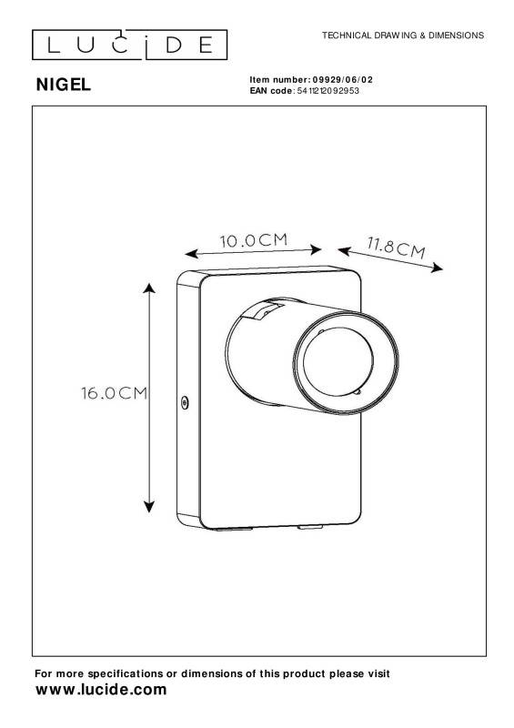 Бра LUCIDE 09929/06/02