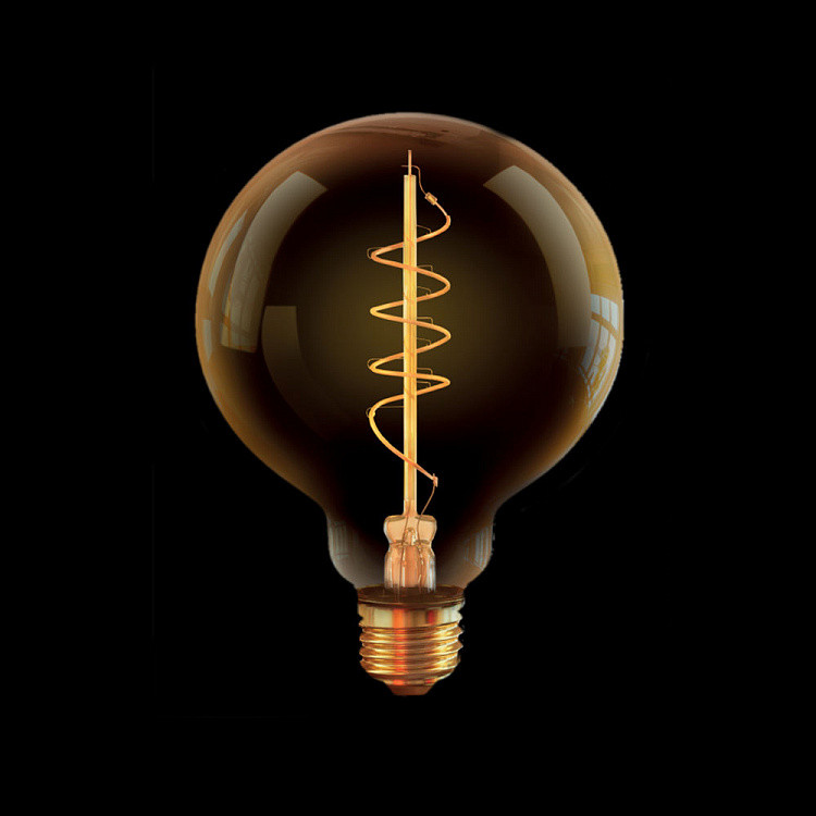 Лампа светодиодная диммируемая филамент Voltega Loft LED E27, 4W, 220V, G95 (Большой Шар), золотистаястеклянная, 2000K