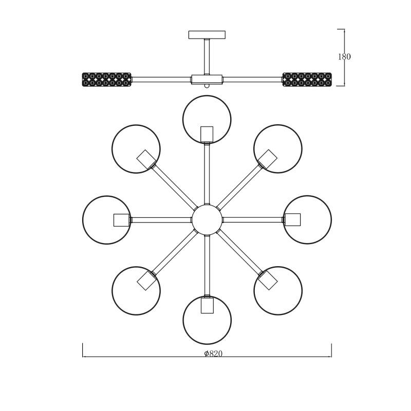 Люстра на штанге Escada 679/8P White