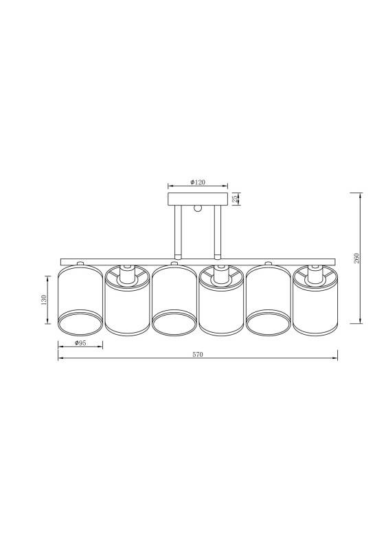 Люстра на штанге Freya FR5136PL-06CH