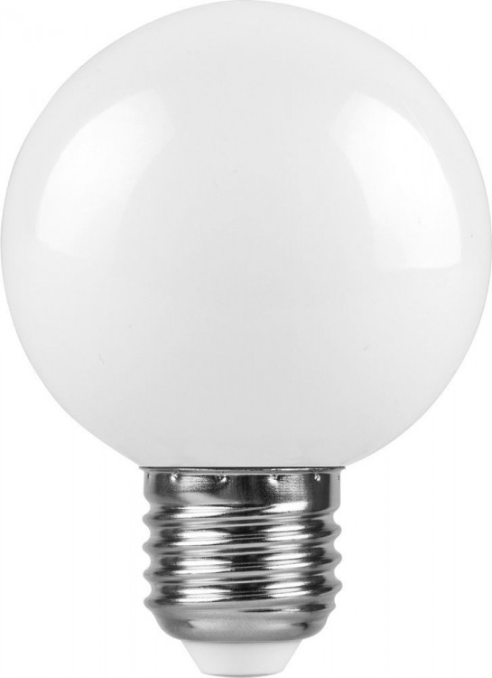 Лампа светодиодная SMD Feron Белт Лайт E27, 3W, 220V, G60(шар), матовая пластиковая, 2700К