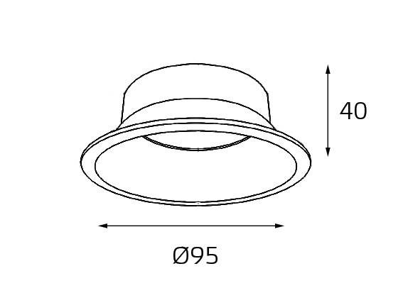 ITALLINE reflector for 3160 black