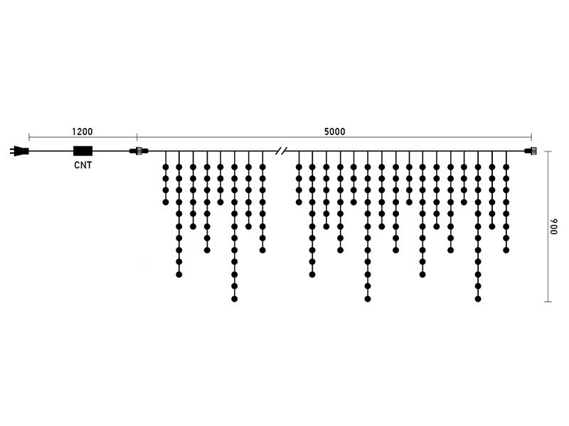 Светодиодная бахрома Laitcom ECC348-10-2SB