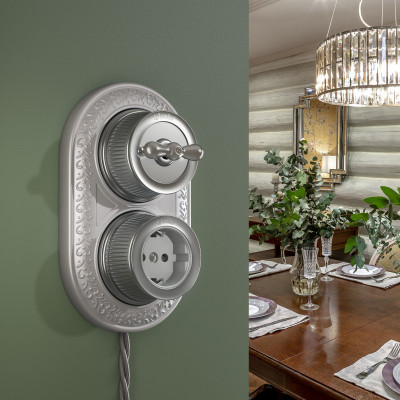 Выключатель Werkel WL19-01-05 (Матовый хром)